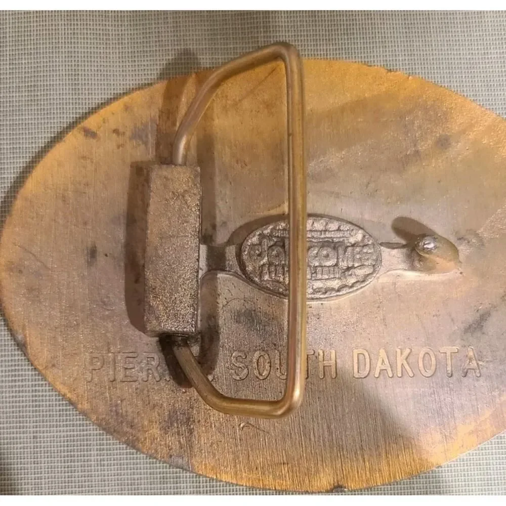 Belt Buckle Mens Lake Sharpe South Dakota Daleco Mfg